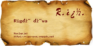 Rigó Éva névjegykártya